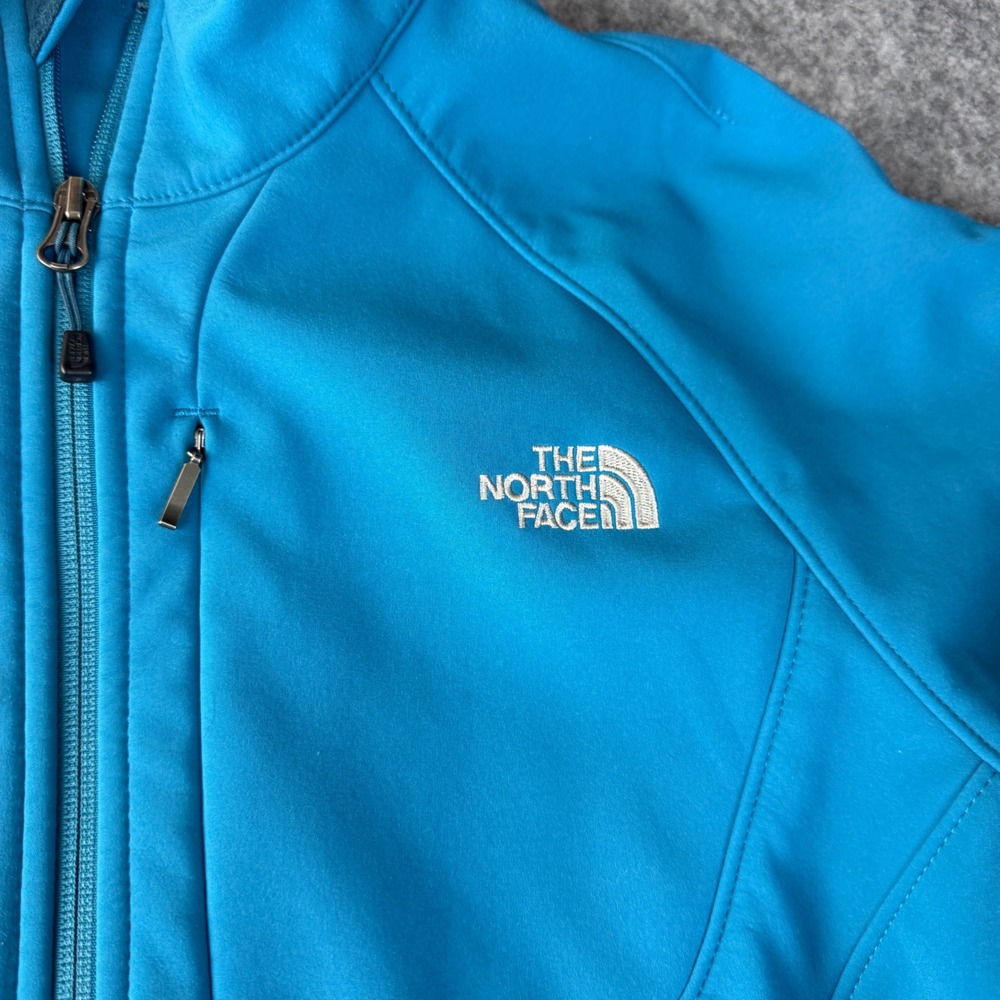 The North Face Apex Bionic Softshell Jacket Womens XL Blue Windproof Full Zip - Picture 2 of 12